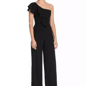 Black Halo Black One Shoulder Jumpsuit
